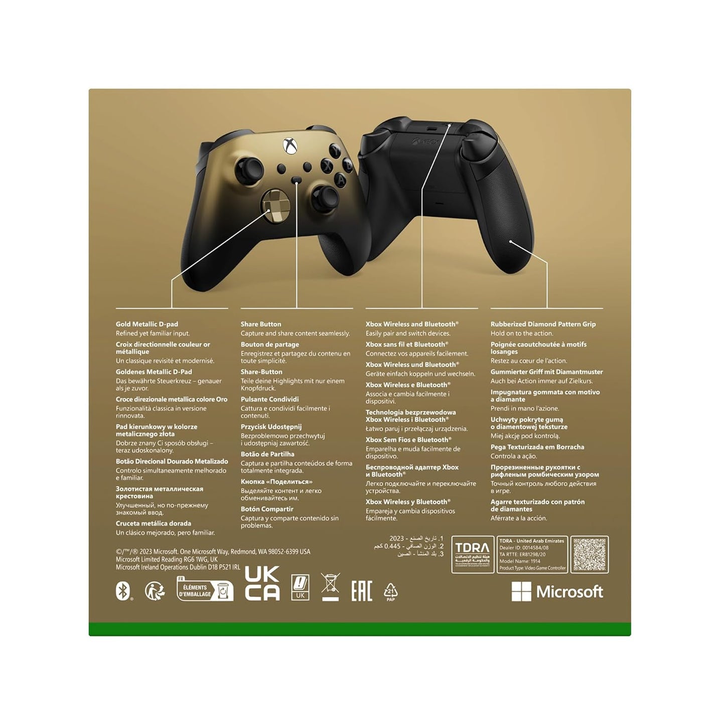 Microsoft Xbox One Wireless Controller Gold Shadow mit OVP - gebraucht