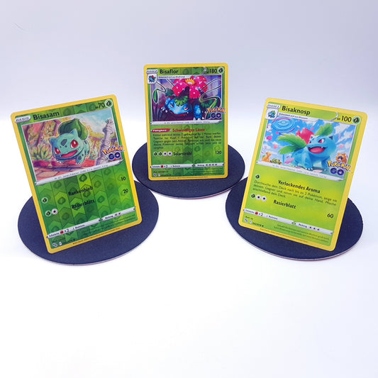 Pokemon Karten - Bisasam 001/078 r. holo & Bisaknosp 002/078 & Bisaflor 003/078 r. holo