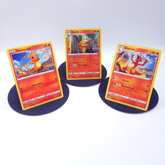 Pokemon Karten - Glumanda 008/078 & Glutexo 009/078 & Glurak 010/078 holo