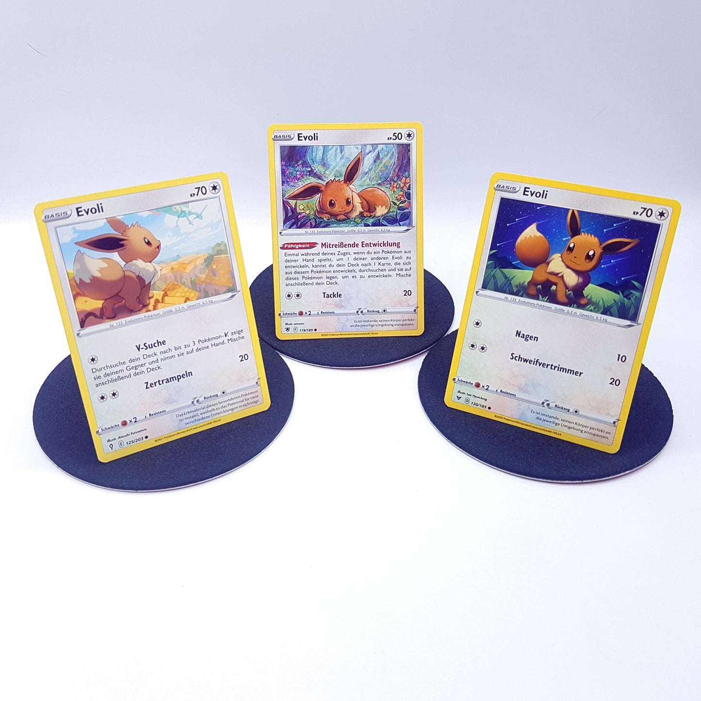 Pokemon Karten - Evoli 130/185 & 119/189 & 125/203 - deutsch