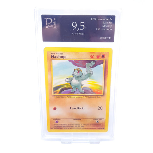 Pokemon Machollo Machop 52/102 Base Set englisch Gem Mint 9,5