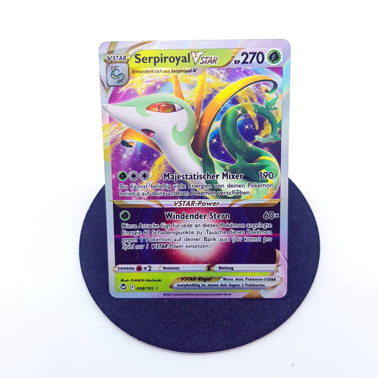 Pokemon Serpiroyal VStar 008/195 Silberne Sturmwinde deutsch Mint