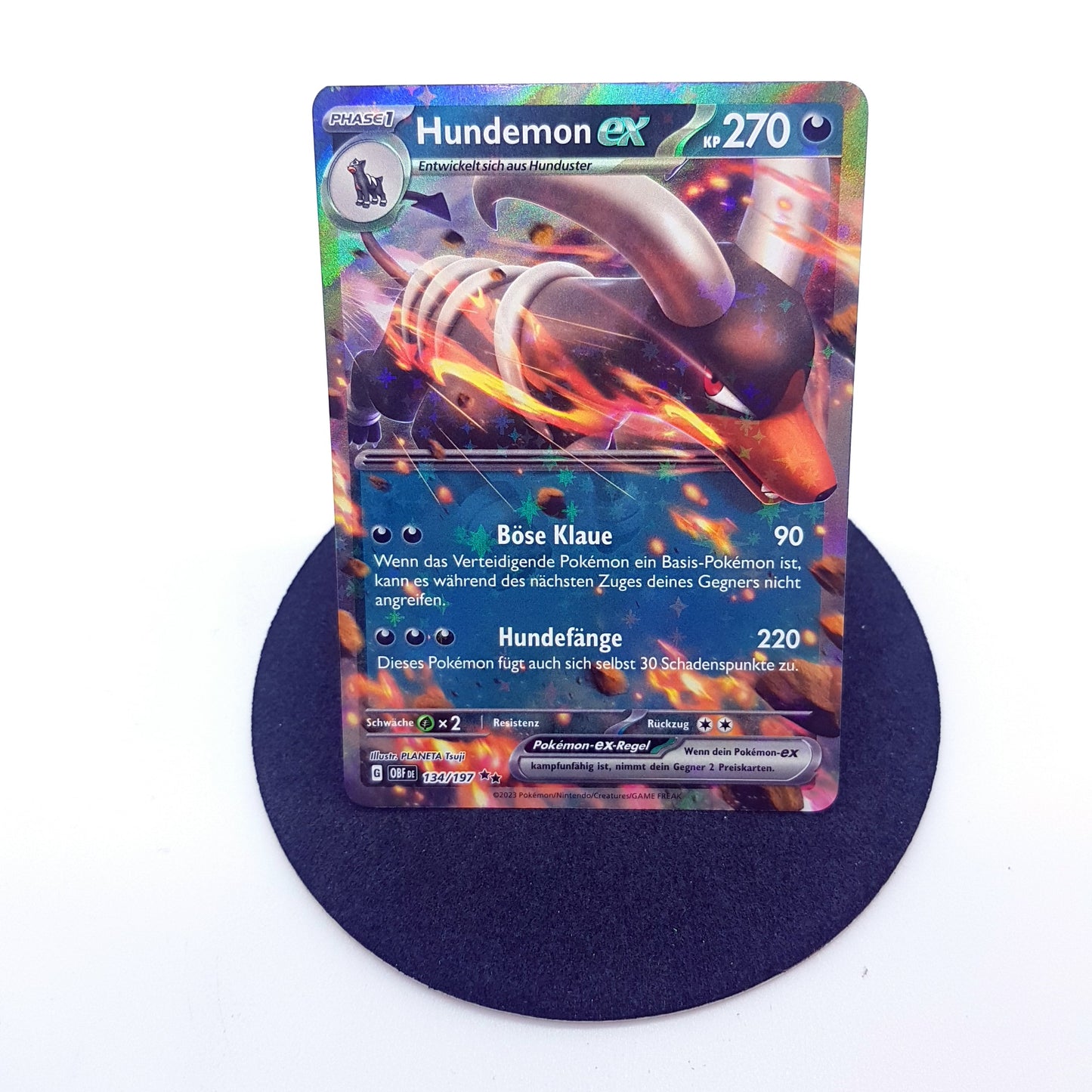 Pokemon Hundemon ex 134/197 Obsidian Flammen deutsch Mint