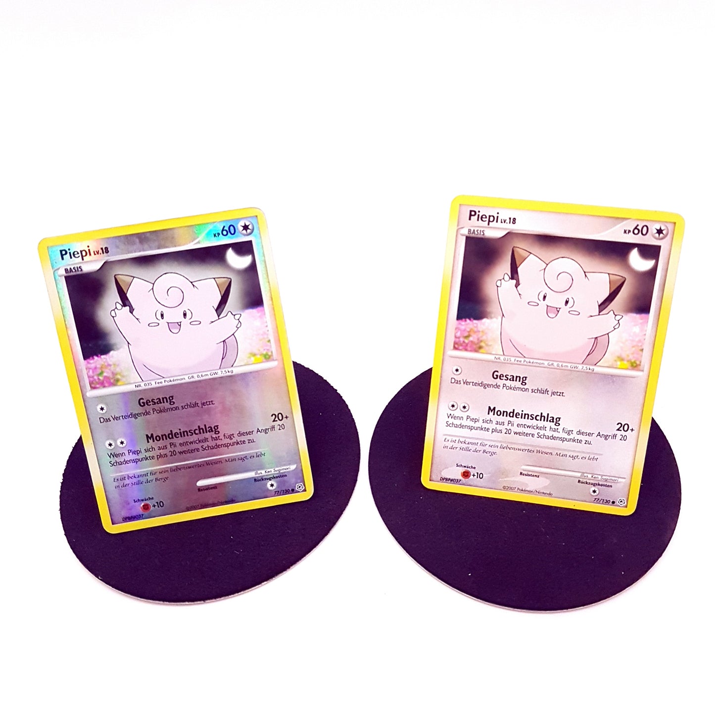 Pokemon Piepi 77/130 normal & reverse holo - good