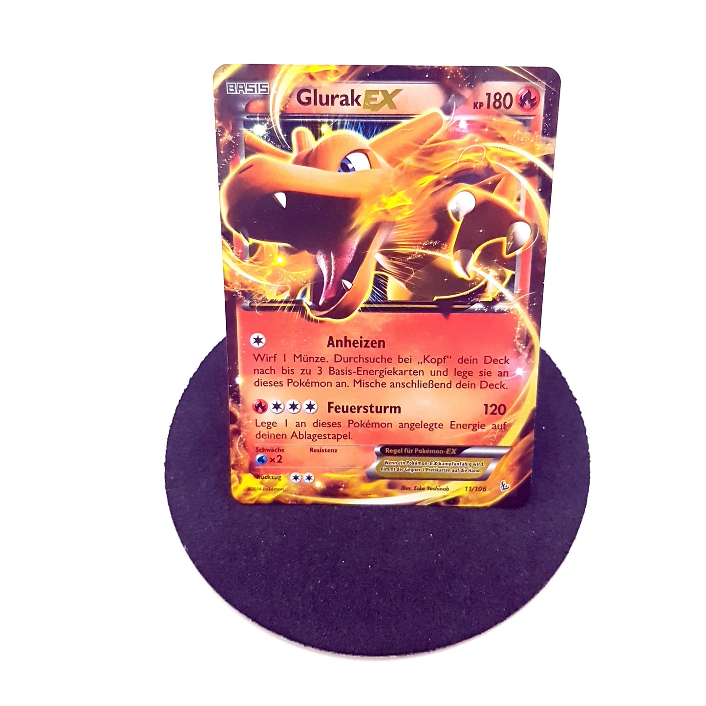 Pokemon Glurak EX 11/106 Holo - near mint - deutsch