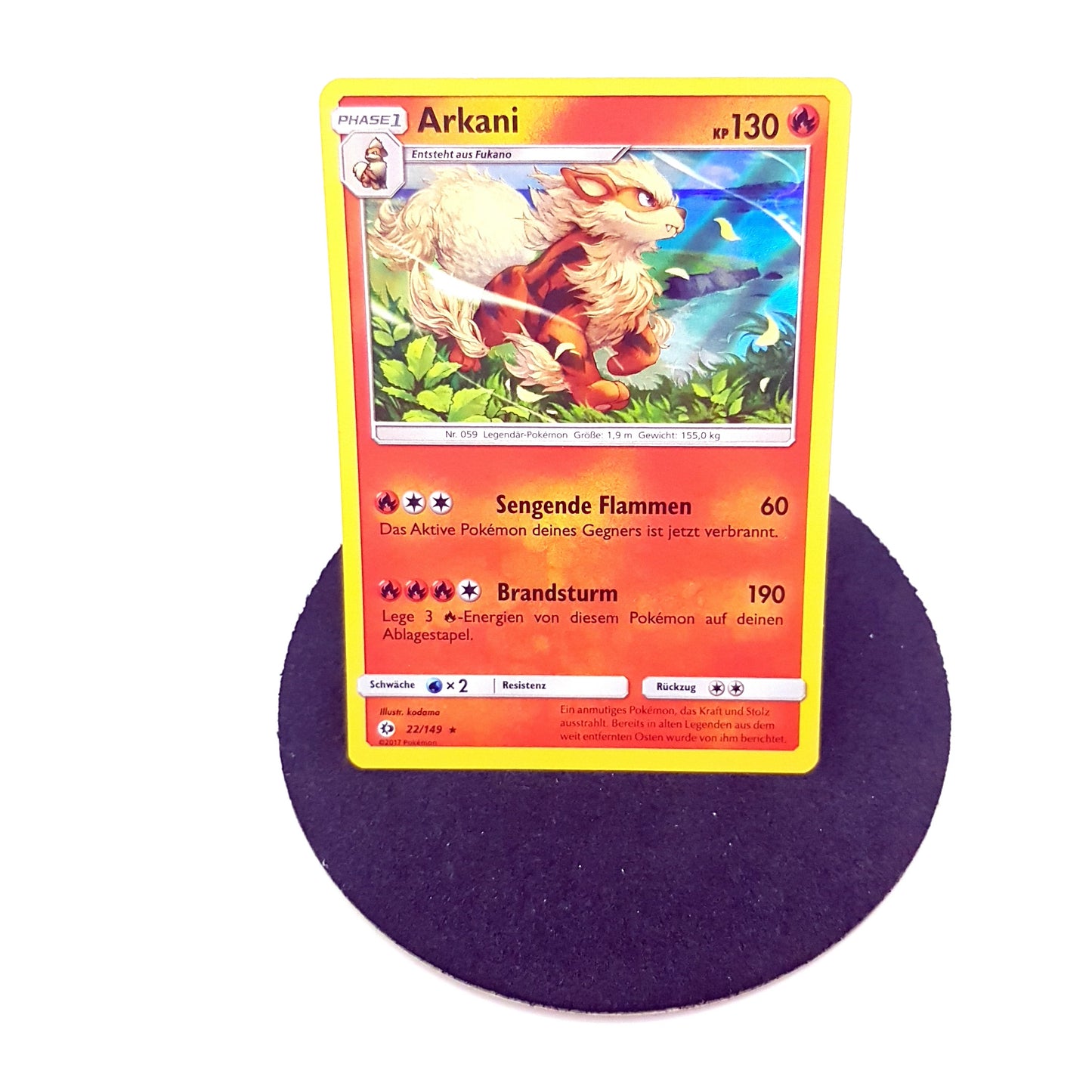 Pokemon Arkani 22/149 Holo - mint - deutsch