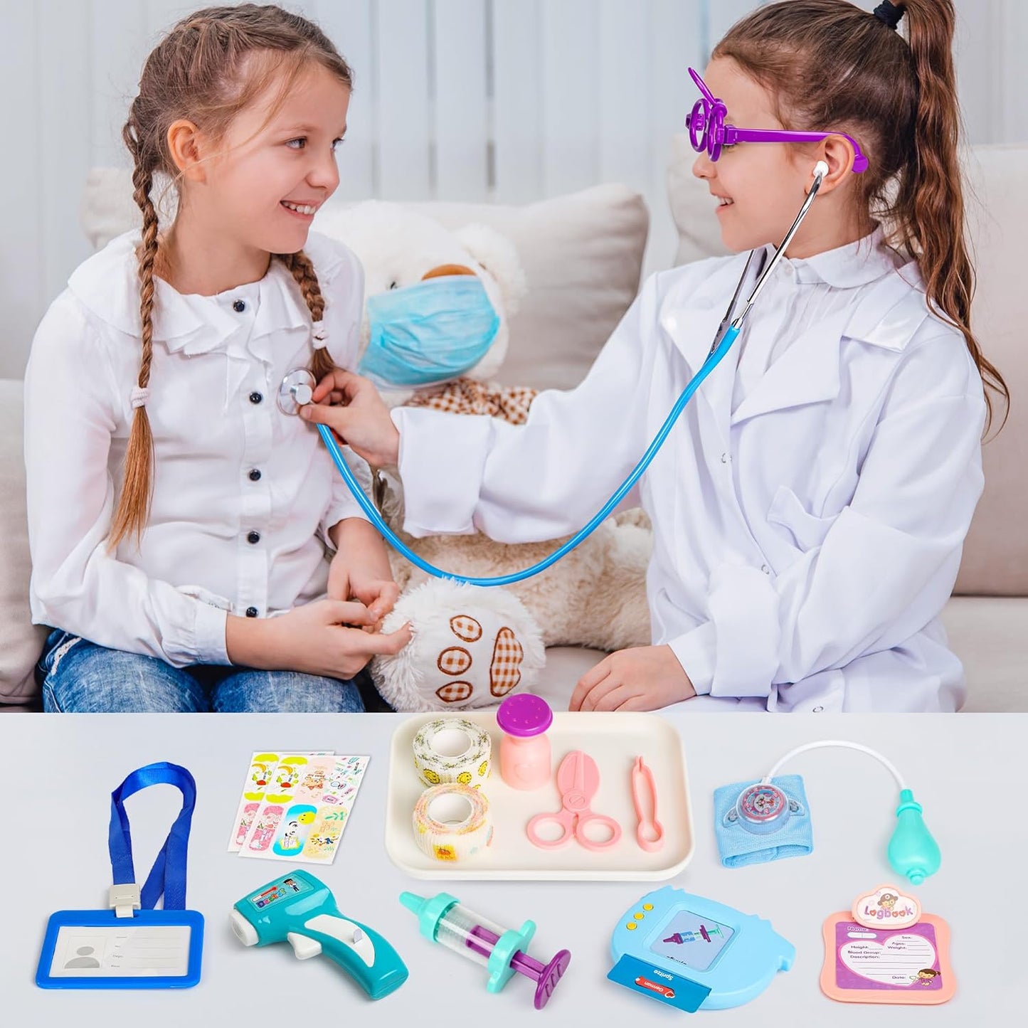 Hot Bee Arztkoffer für Kinder Doktor Rollenspiel Lernspielzeug Arzt Tasche Spiel - NEU