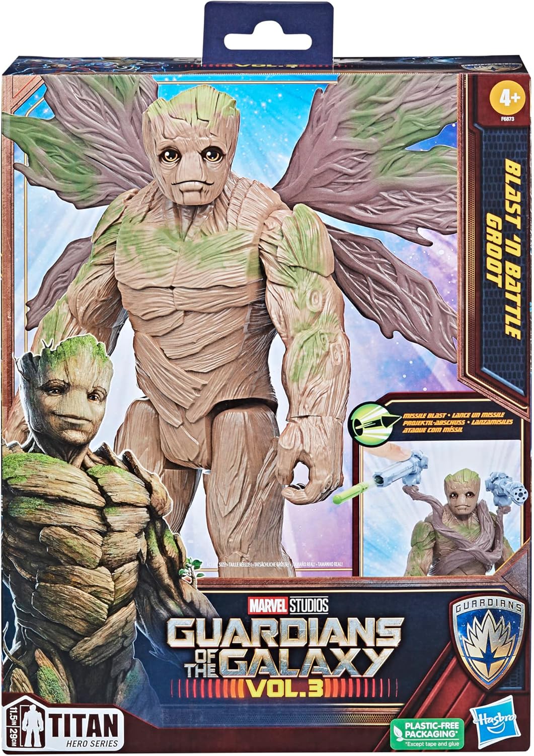 Hasbro Marvel Groot Actionfigur Guardians of The Galaxy Vol. 3 Deluxe Blast 'N Battle 29cm