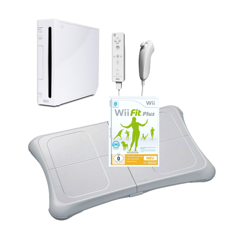 Nintendo Wii Konsole weiß + Wii Fit Plus inkl Balance Board - gebraucht