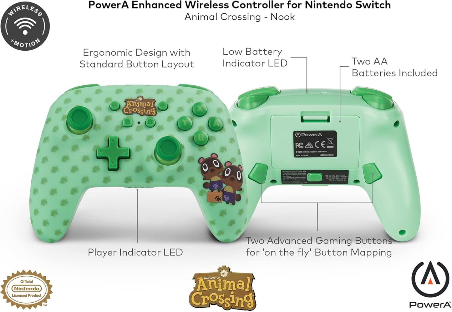 PowerA Controller für Nintendo Switch Animal Crossing Design - neuwertig