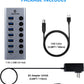 USB Hub Active 3.0 with Power Supply 7 in 1 Adapter Docking Station