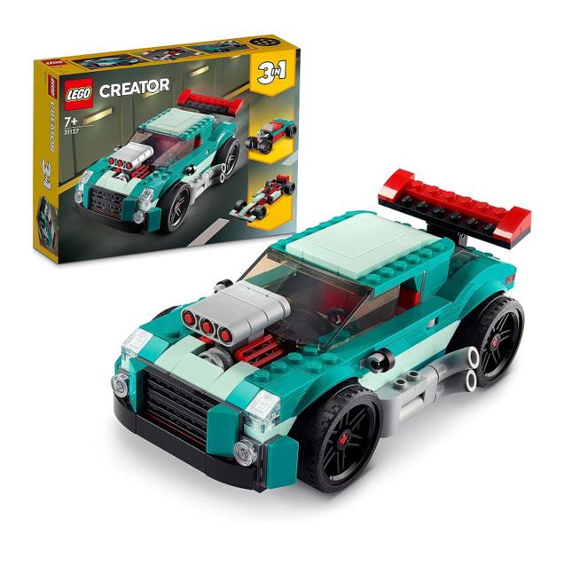 LEGO 31127 Creator 3-in-1 Straßenflitzer: Rennwagen, Muscle Car und Hot Rod Auto