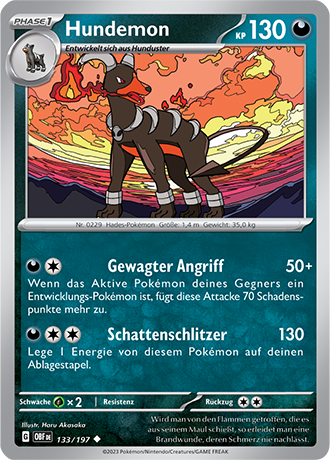 Pokemon Karmesin & Purpur - Obsidian Flammen (Reverse Holo Karten 100-199 Auswahl)