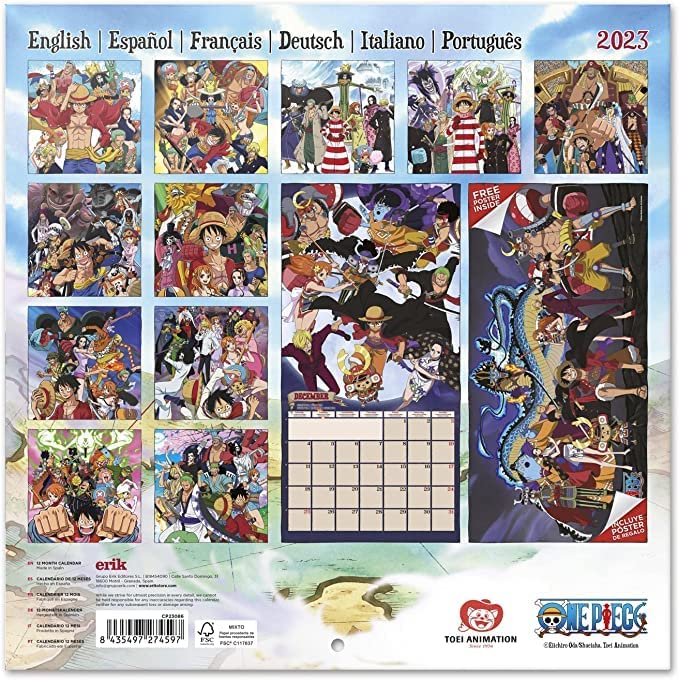 One Piece Kalender Wandkalender 2023 Erik – Pokéton