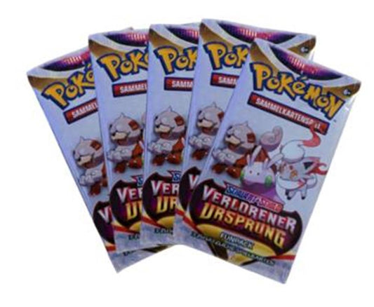 Pokemon TCG Booster Funpack Schwert & Schild Verlorener Ursprung DE (5 Stück)