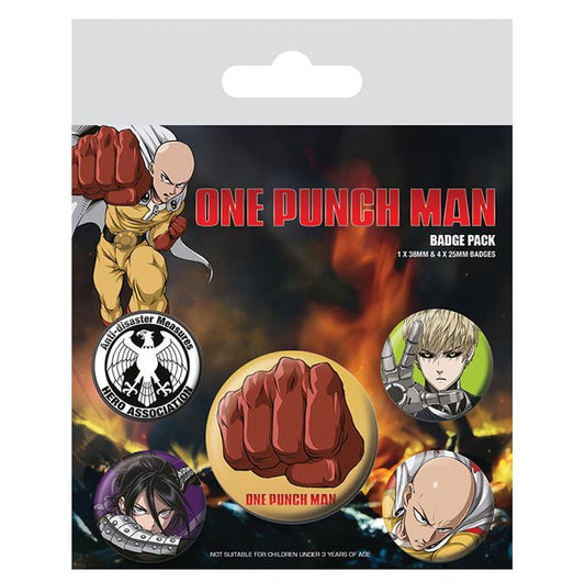 One Punch Man Badge Pack Pin Set (5 Buttons)