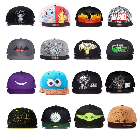 Snapbacks Caps Mützen Basecaps - verstellbar - Disney Marvel Pokemon Star Wars uvm