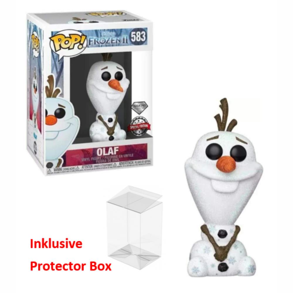 FUNKO POP Disney Frozen II #583 Olaf Vinyl Figur Diamond Collection Protector Box