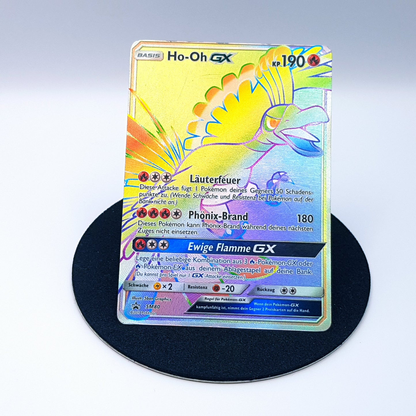 Ho-Oh GX SM80 Rainbow Black Star Promo rare Sonne & Mond 2017 DE Pokemon