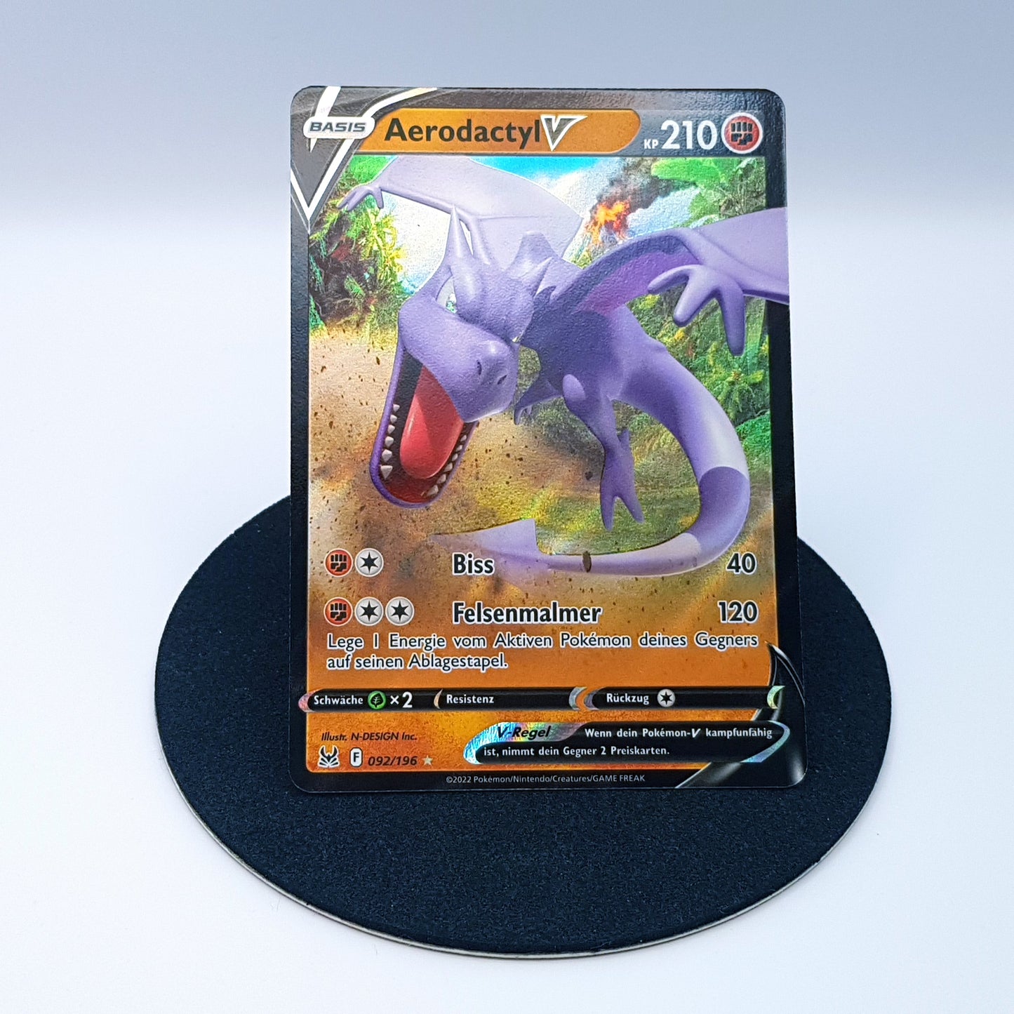 Aerodactyl V 092/196 rare holo Schwert & Schild 2022 DE Pokemon