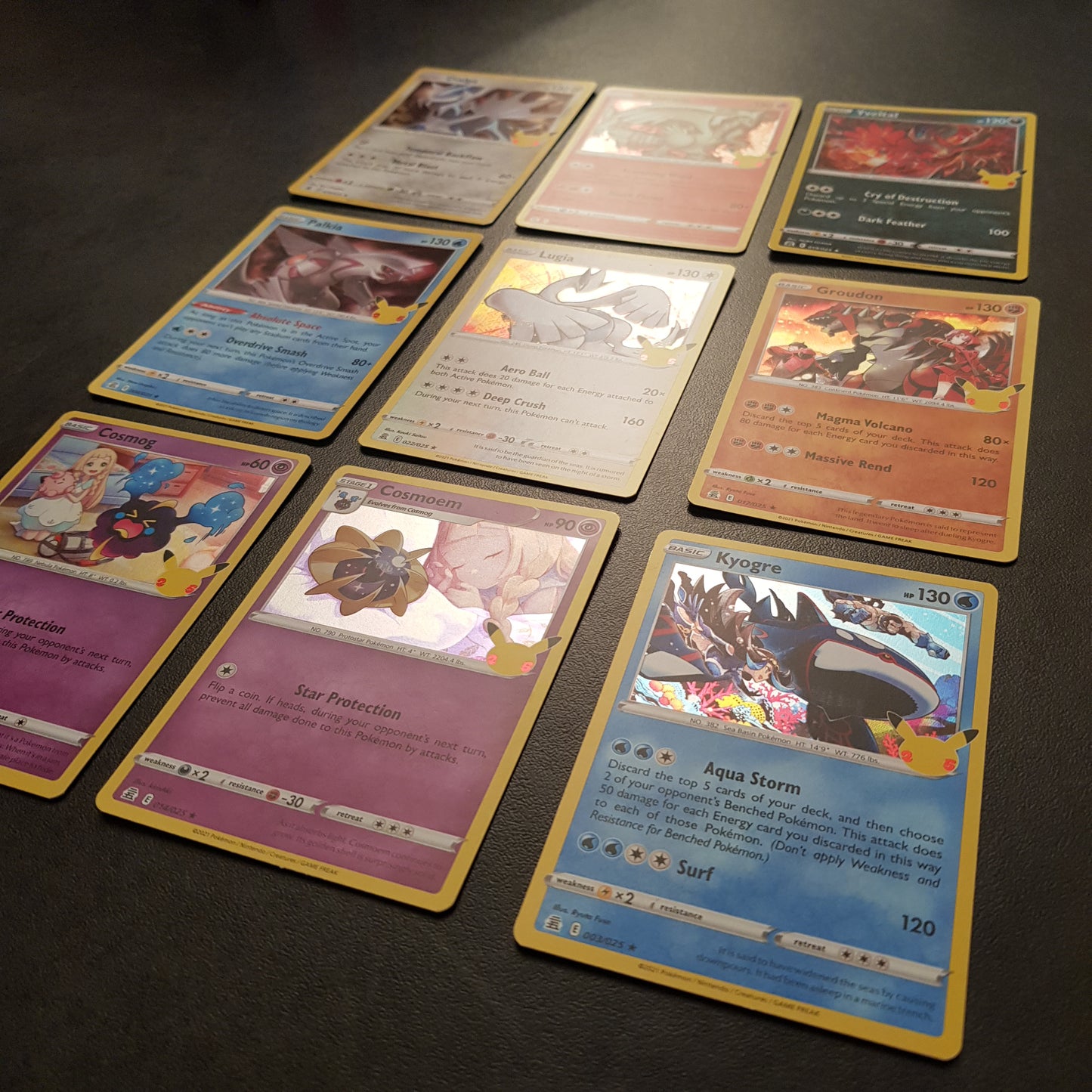 9 x Holo Pokemon Karten 25th Anniversary Celebrations - z.B. Lugia, Dialga, Kyogre