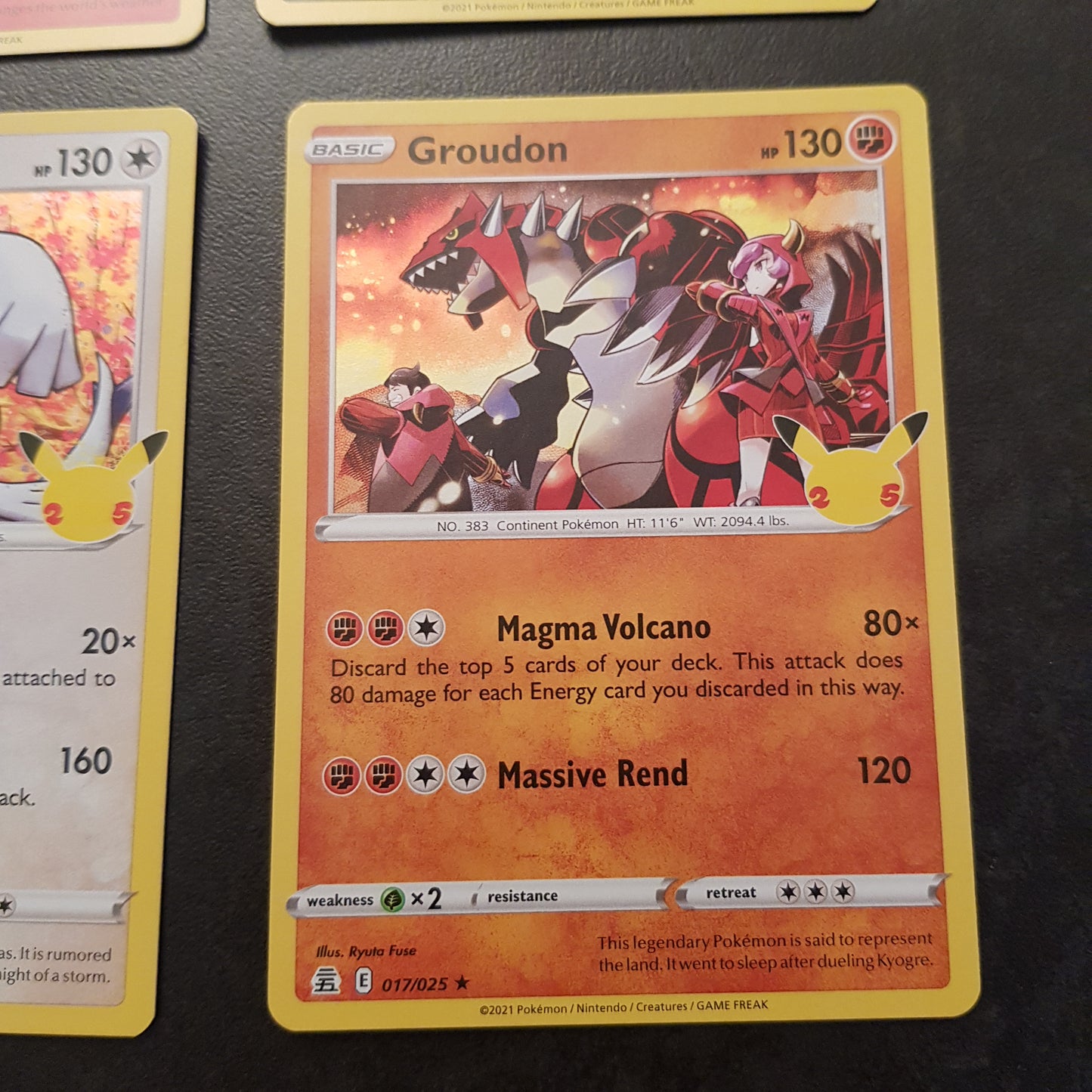 9 x Holo Pokemon Karten 25th Anniversary Celebrations - z.B. Lugia, Dialga, Kyogre