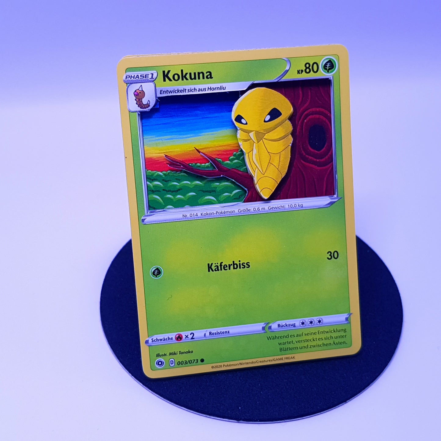 DIY 3D Pokemon Karte von Kokuna Shadow Box