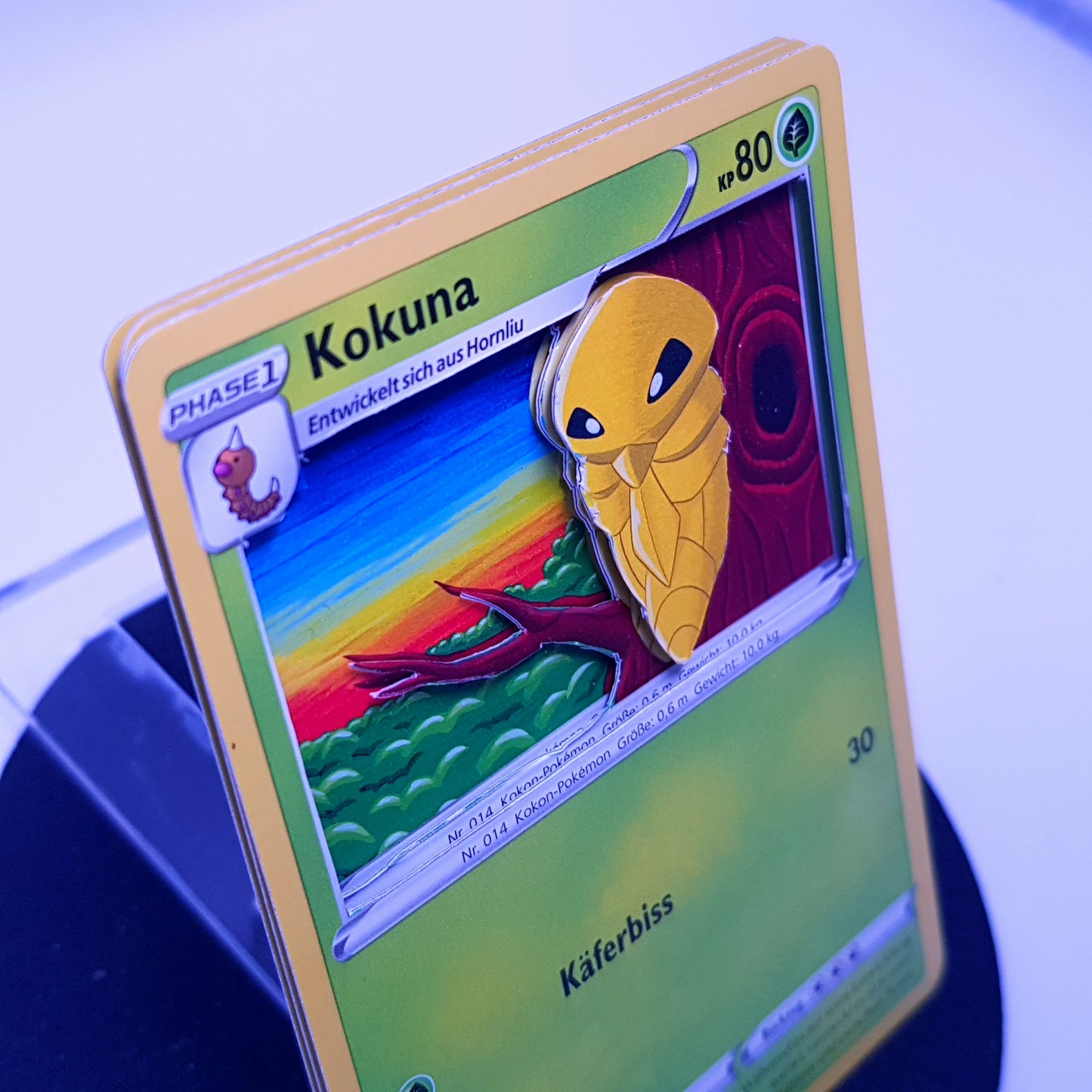 DIY 3D Pokemon Karte von Kokuna Shadow Box