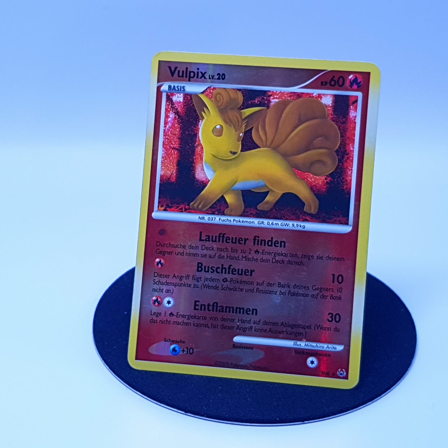 Vulpix SH6 rare reverse holo Pokemonkarte DE 2009