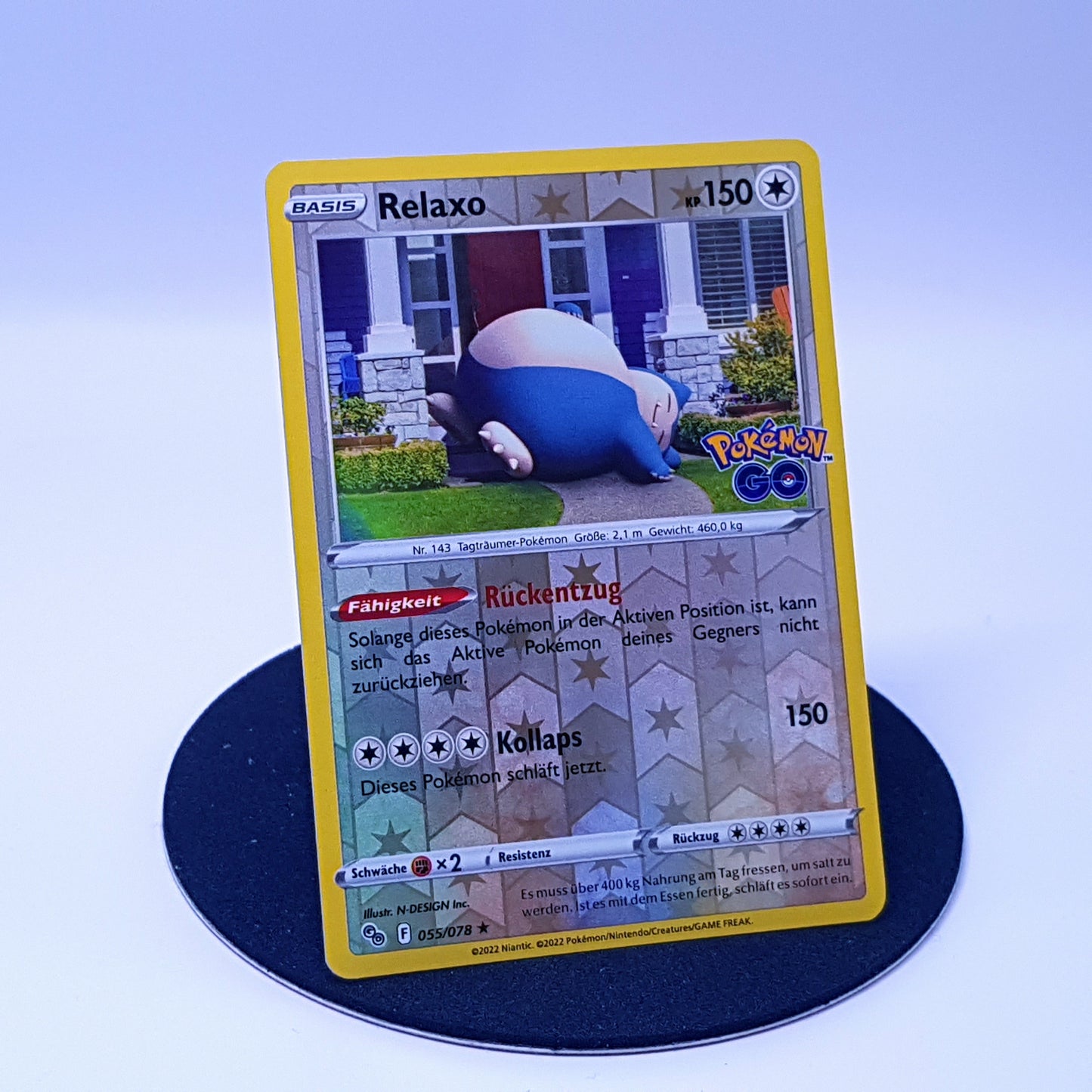 Relaxo 055/078 rare reverse holo Pokemonkarte DE 2022