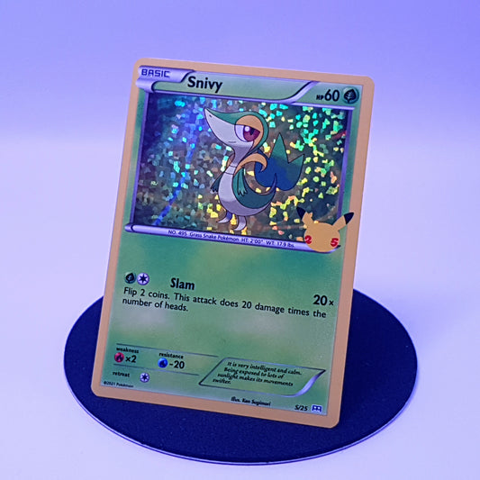 Snivy 5/25 rare holo McDonalds 25th Anniversary Pokemonkarte EN 2021 Mint