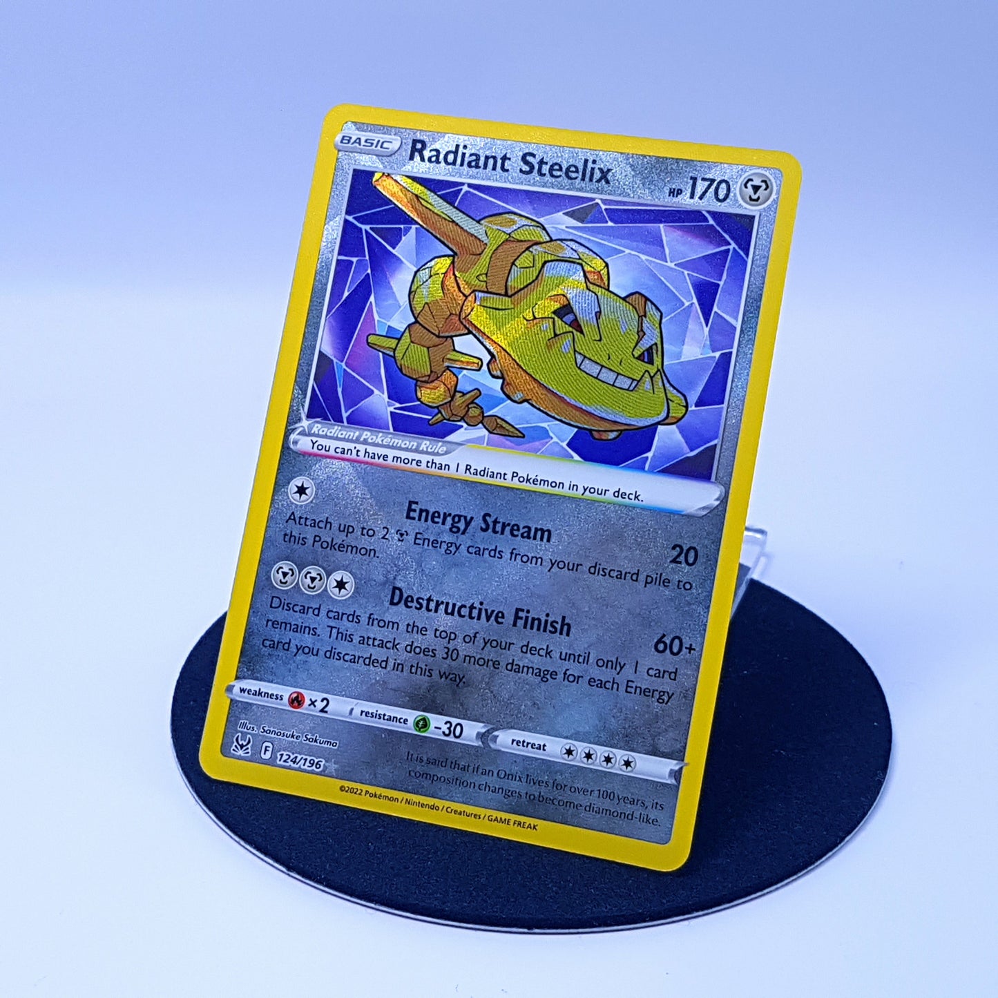 Radiant Steelix 124/196 rare holo Pokemonkarte EN 2022 Mint