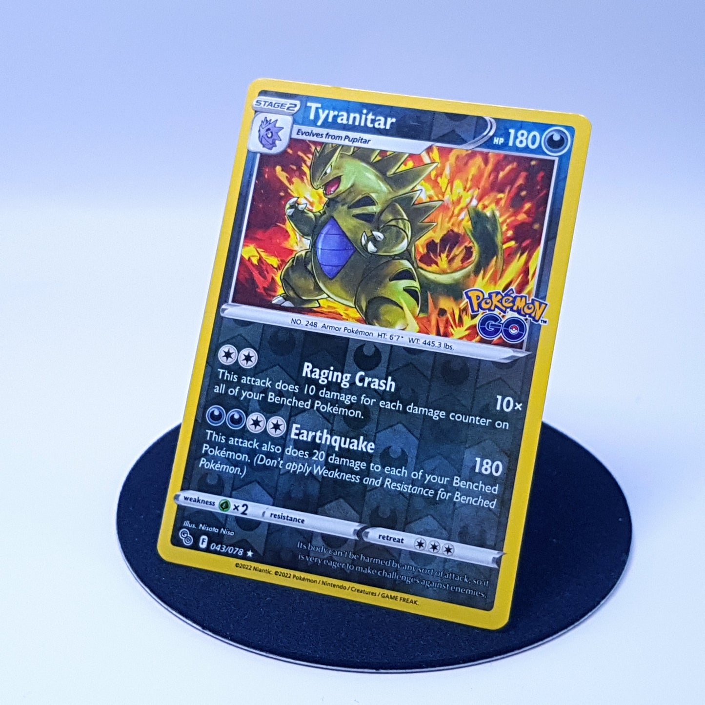 Tyranitar 043/078 rare reverse holo Pokemonkarte EN 2022 Mint