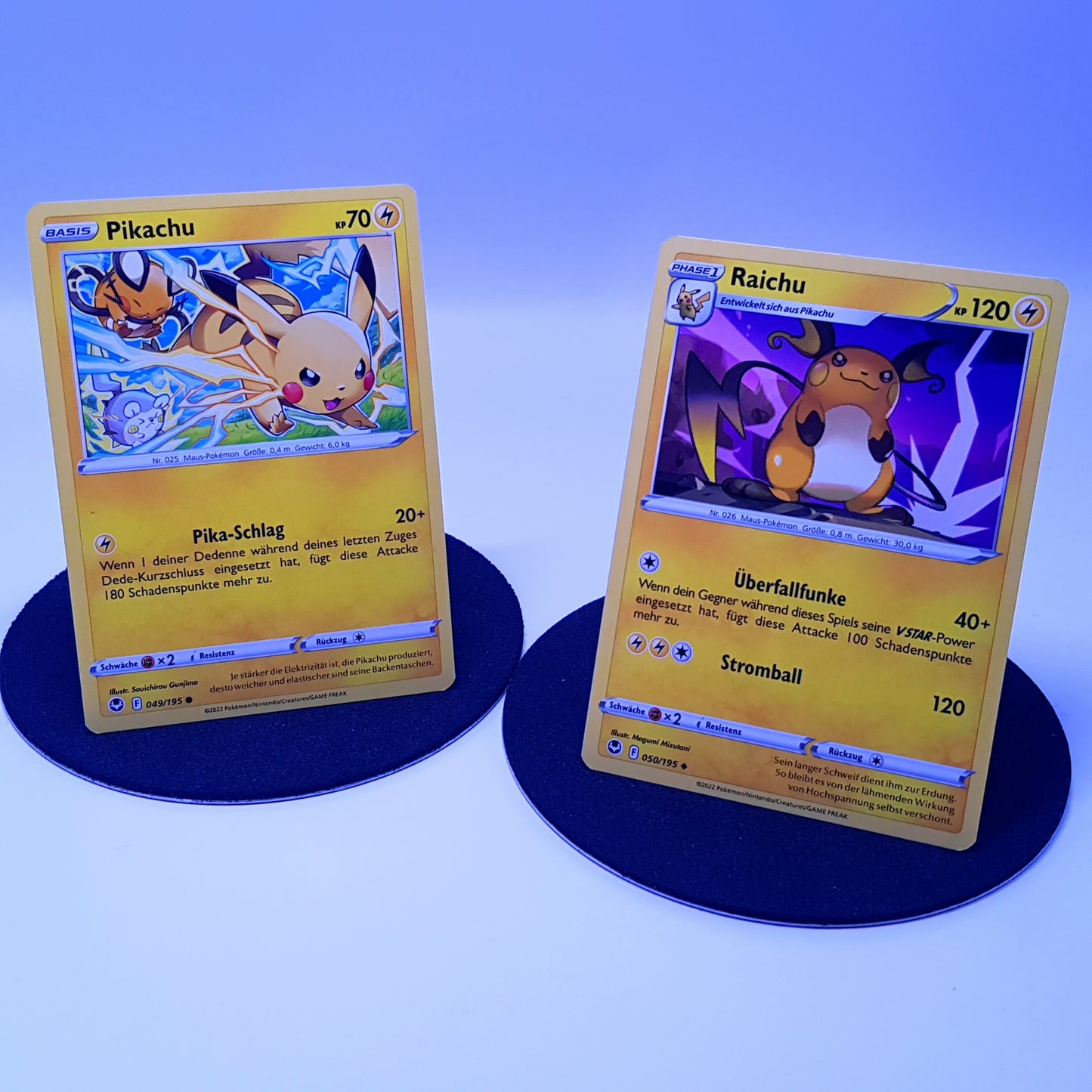 Pikachu 049/195 & Raichu 050/195 DE 2020 Mint