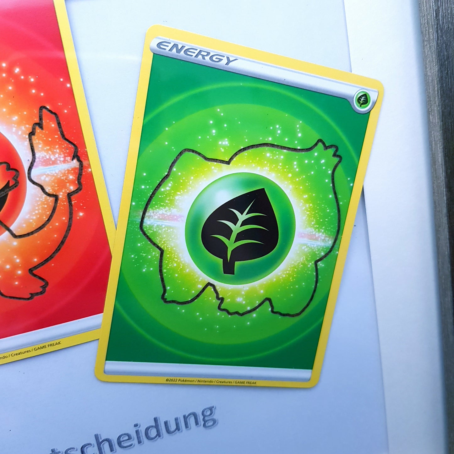 Schiggy Glumanda Bisasam DIY Pokemonkarten Bilderrahmen selfmade Laser Gravur