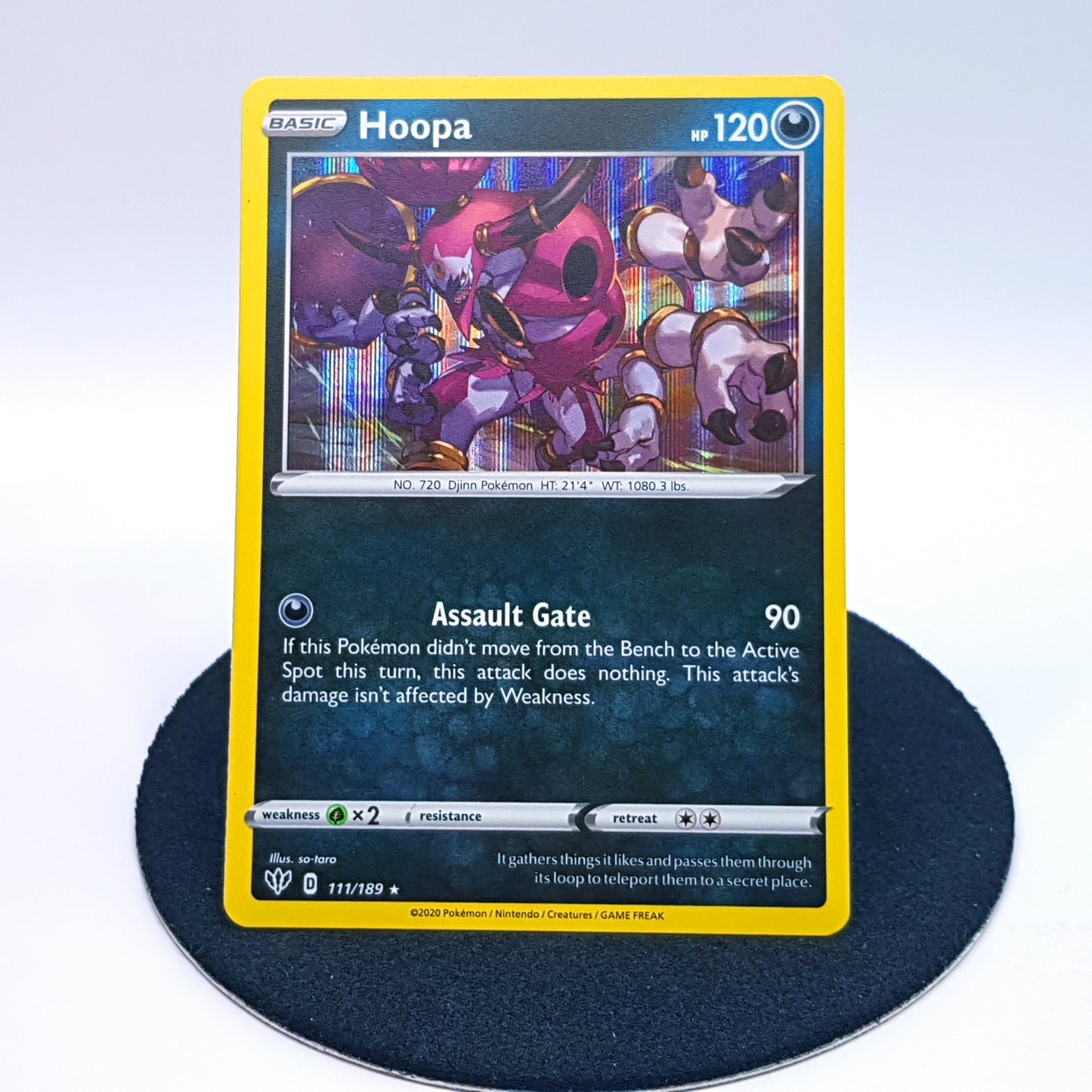 Pokemonkarte - Hoopa 111/189 rare holo EN 2020 MINT