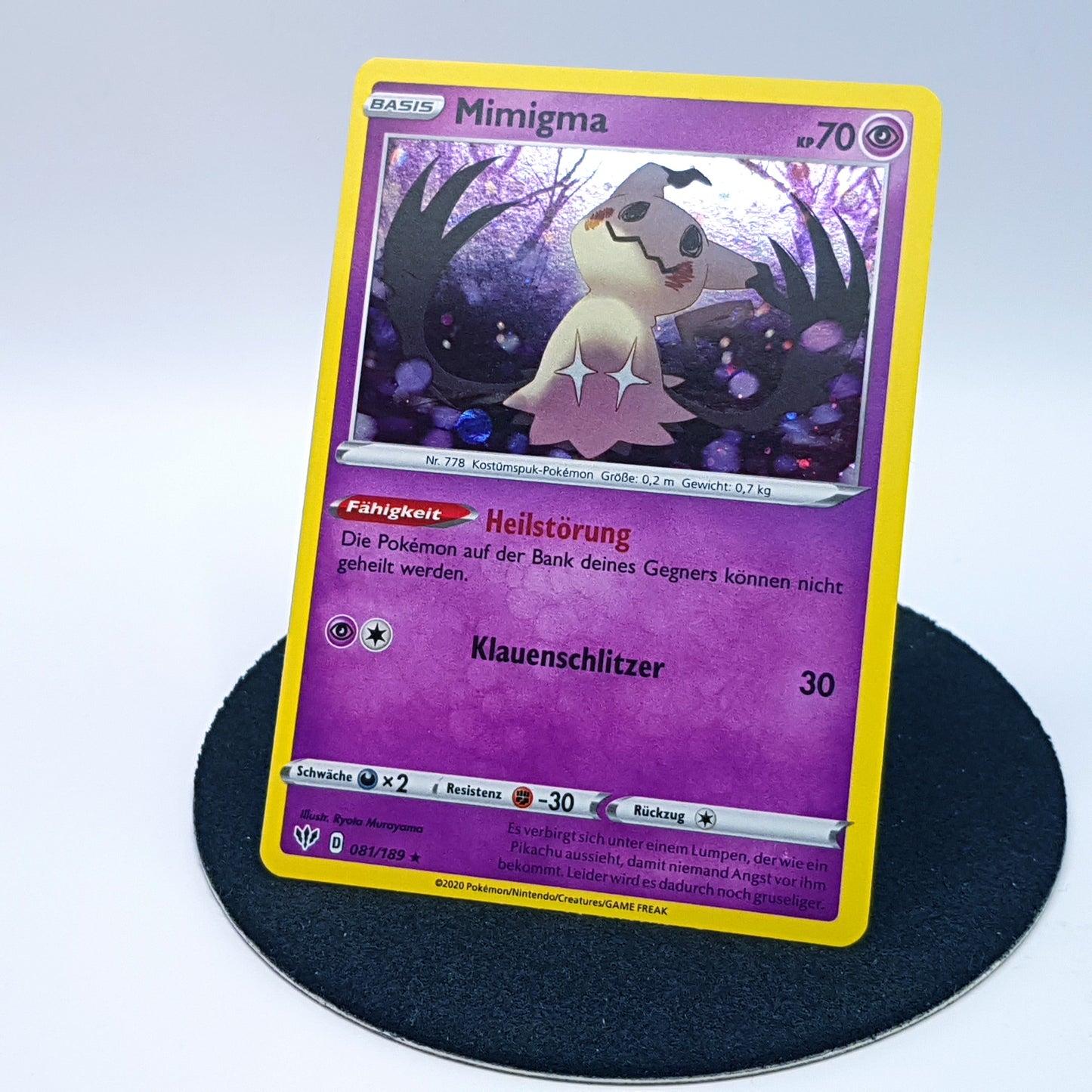 Pokemonkarte - Mimigma 081/189 rare holo DE 2020 MINT