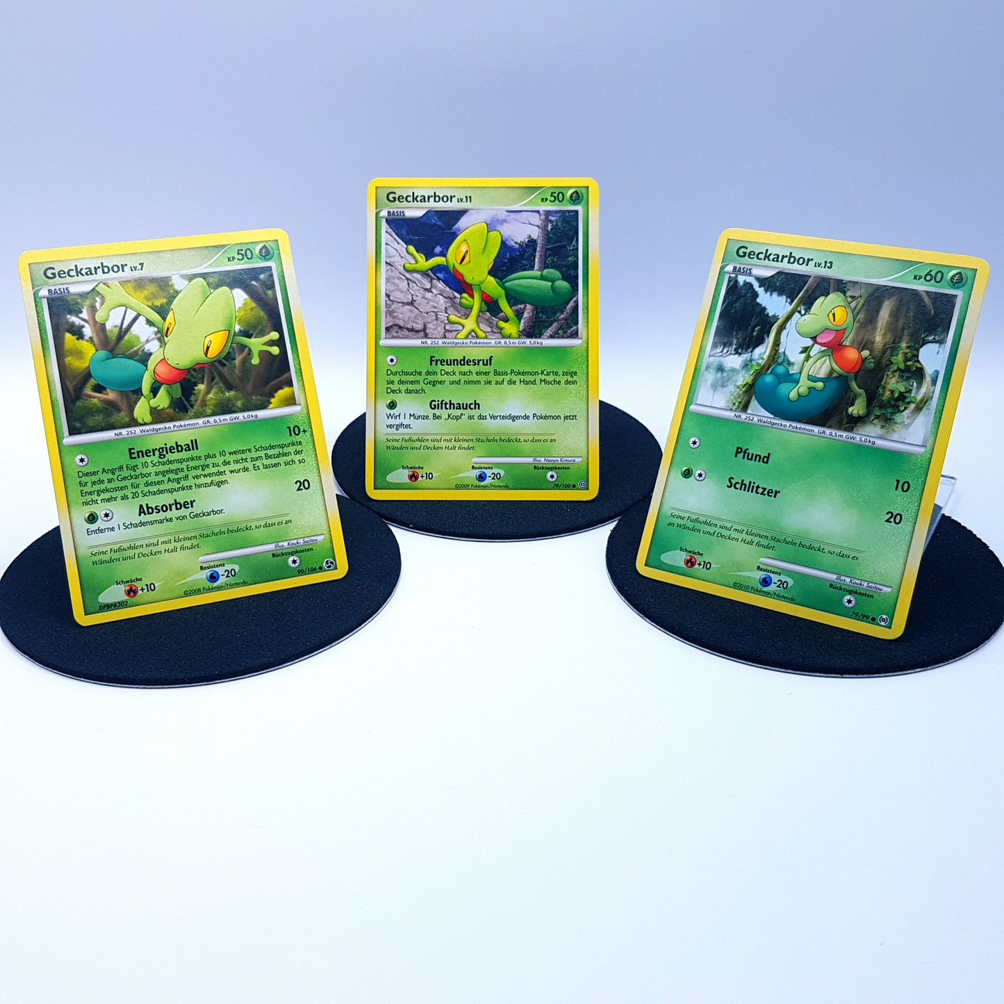 Pokemonkarten - Geckarbor 90/106 (2008) 79/100 (2009) 79/99 (2010) - 3 Stück