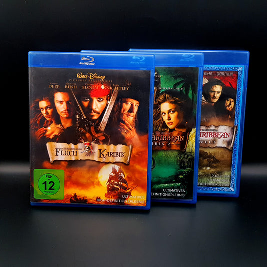 Fluch der Karibik  1-3 Die Piraten-Trilogie (Pirates of the caribean) - Blu Ray Zustand sehr gut