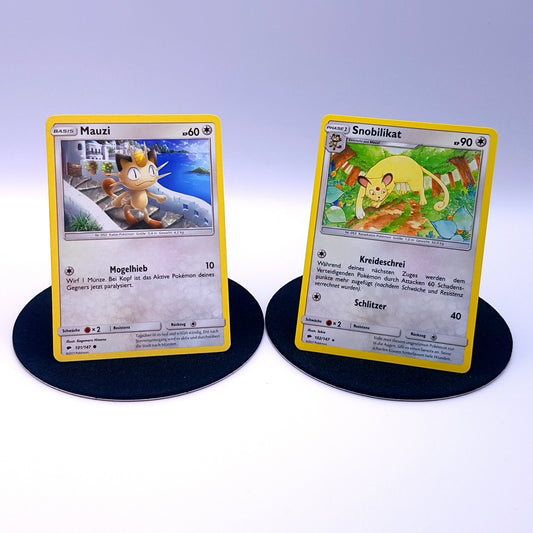 Pokemon Karten Mauzi 101/147 & Snobilikat 102/147 Sonne & Mond 2017