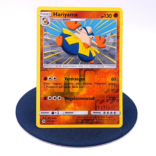 Pokemon Karte Hariyama 68/149 reverse holo Sonne & Mond 2017 mint