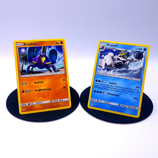 Pokemon Karten Krabbox 72/149 & Krawell 43/149 Sonne & Mond 2017 mint