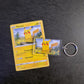 Pokemon Schlüsselanhänger aus Pokemonkarte (selfmade) - Auswahl (z.B. Pikachu & Evoli)
