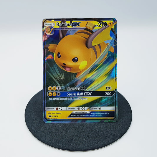 Pokemon Card Raichu GX SM213 rare holo Fullart Black Star Promo Mint