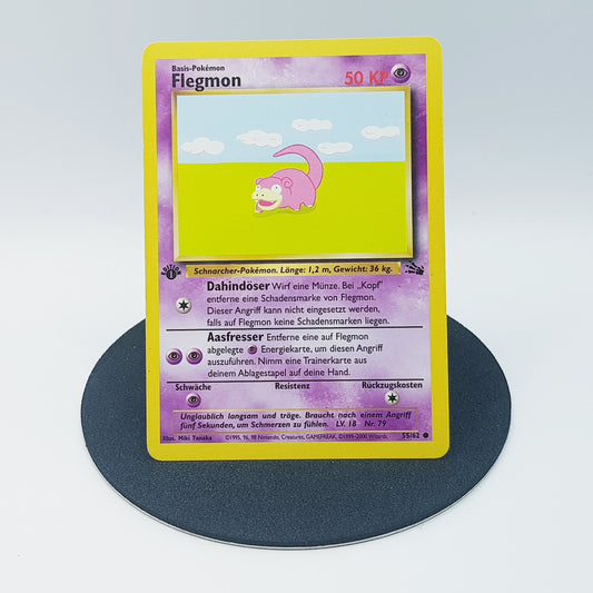 Pokemon Karte Flegmon 55/62 1. Edition Fossil Set 2000 Near Mint