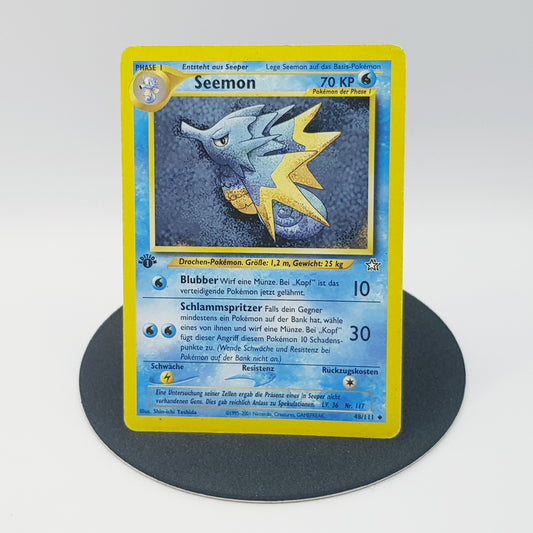 Pokemon Karte Seemon 48/111 1. Edition Neo Genesis 2001 Good