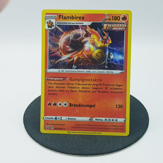 Pokemon Karte Flambirex 25/163 holo rare Mint DE