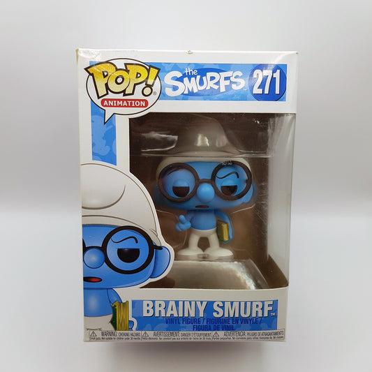 FUNKO POP Animation - Smurfs #271 Brainy Smurf Schlumpf Vinyl Figur