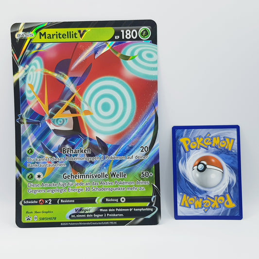 Maritellit V SWSH078 Black Star Promo XXL Jumbo Karte holo - DE - Pokemon