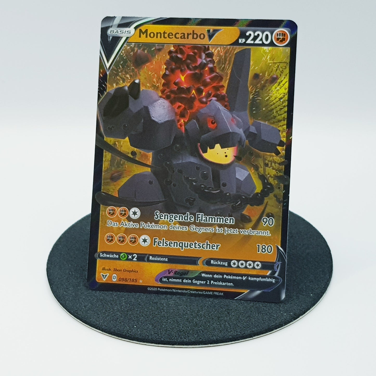 Montecarbo V 098/185 rare holo Fullart - Farbenschock -  2020 DE Pokemon